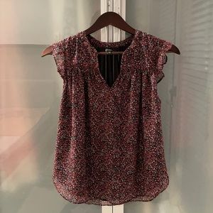 Floral sleeveless blouse